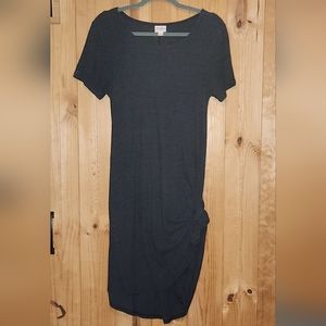 LulaRoe Carly Dress with Pocket Dark Gray Size XS